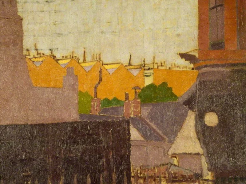 1880-Malcolm Drummond - Retro delle case, Chelsea, 1914
